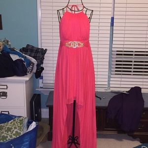 Pink high low dress